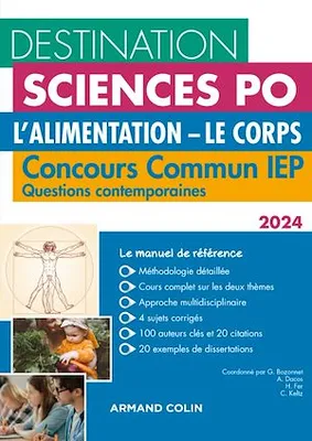 Destination Sciences Po Questions contemporaines 2024 - Concours commun IEP, L'Alimentation. Thème 2