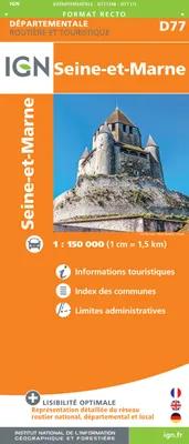 [France] départementale, routière et touristique, D77, D721348 Seine-Et-Marne (77)