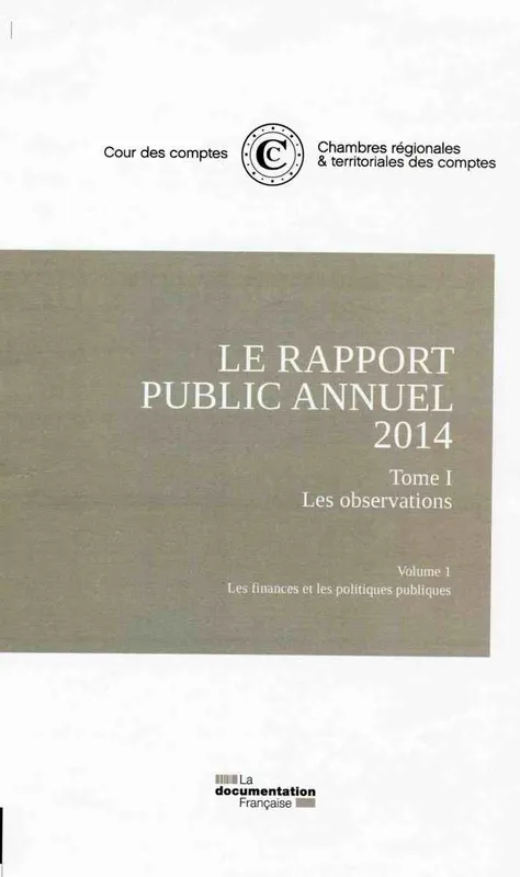 Pack 5 v - Le rapport public annuel de la cour des comptes Cour des comptes