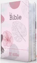 Bible Segond 21 compacte (premium style), couverture souple toilée couleur rose bonbon, avec fermeture éclair