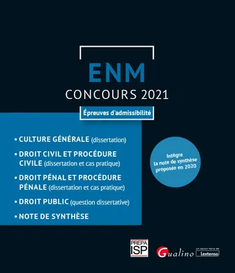 ENM, concours 2021, Épreuves d'admissibilité