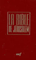 Bible de Jérusalem 10x18 cuir bordeaux tranches dorées