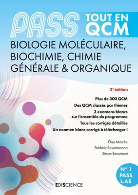 PASS Tout en QCM Biologie moléculaire, Biochimie, Chimie générale & organique - 4e éd., PASS et L.AS