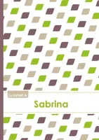 Le carnet de Sabrina - Lignes, 96p, A5 - Pe´tales Vert Taupe Gris