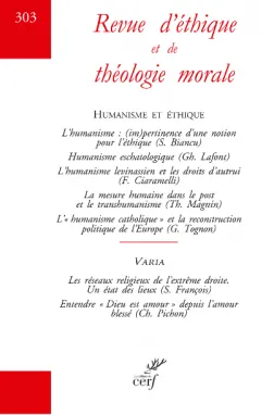 Revue d'éthique et de théologie morale - numéro 303