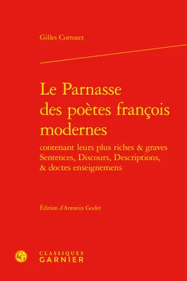 Le Parnasse des poètes françois modernes