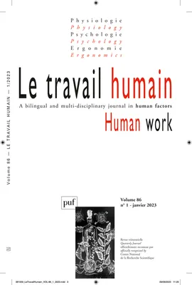 Le travail humain 2023-1, vol. 86, n.1