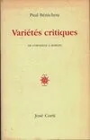 Variétés critiques de Corneille à Borgès, de Corneille à Borgès