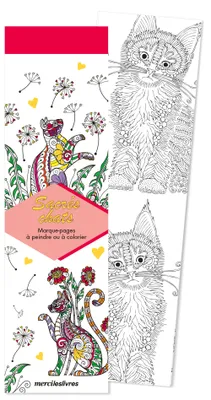 Marque-pages - Sacrés chats - 50 marque-pages à peindre ou à colorier