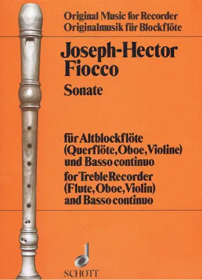 Sonata in G minor, treble recorder (flute, oboe, violin) and basso continuo.