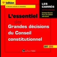 L'essentiel des grandes décisions du Conseil constitutionnel / 2017-2018