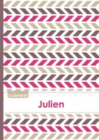 Le carnet de Julien - Lignes, 96p, A5 - Motifs Violet Gris Taupe