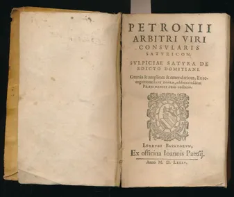 Petronii Arbitri viui consularis Satyricon. Sulpiciae Satyra de edicto Domitiani