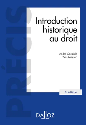 Introduction historique au droit - 5e ed.