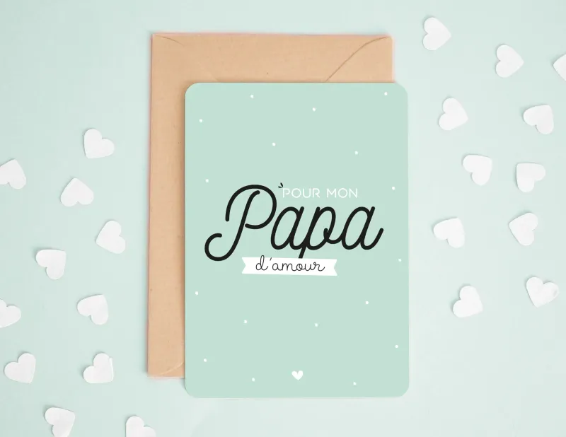 Pour Mon Papa d'Amour Carte Postale Carte postale