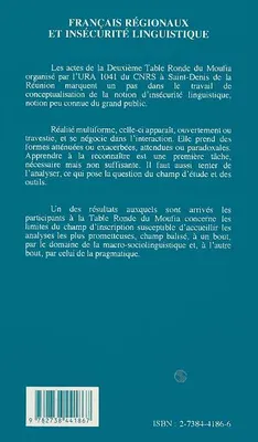 Français régionaux et insécurité linguistique