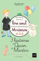 Premiers livres à lire seul, lecture phonétique Montessori, Coffret Premiers livres à lire seul - 3 histoires d'Oscar et Martin - niveau 3 Pédagogie Montessori