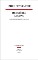 Dernières Leçons, Collège de France (1968-1969)