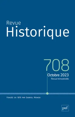 Revue historique, 2023 - 708