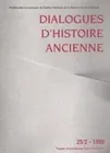 Dialogues d'histoire ancienne, n°25-2/1999