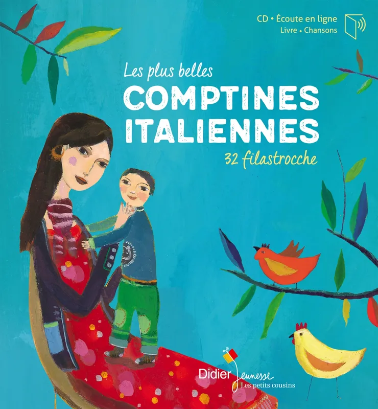 Livres Jeunesse de 3 à 6 ans Recueils, contes et histoires lues 4, Les Plus Belles comptines italiennes - relook 2019 Magdeleine Lerasle