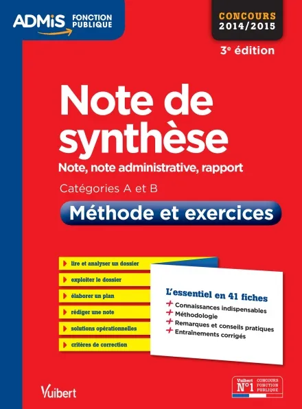 Livres Scolaire-Parascolaire BTS-DUT-Concours Note de synthèse méthode et exercices 3e edt Bellégo, Olivier