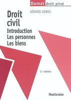 Droit civil, introduction, les personnes, les biens