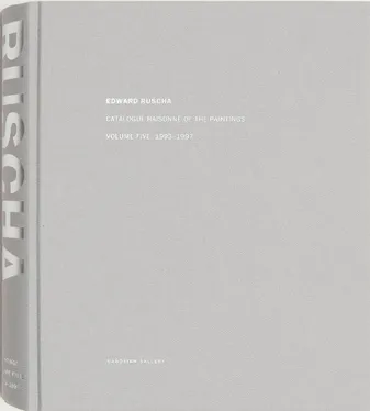 Ed Ruscha. Catalogue raisonné of the Paintings. Volume 5. 1993-1997