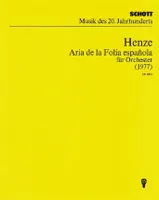 Aria de la folía española, version for orchestra. orchestra. Partition de direction et d'étude.