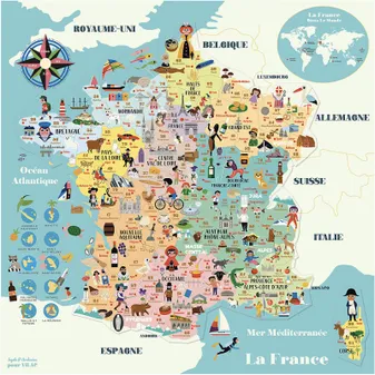 Carte de France magnétique (Ingela P.A)