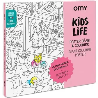 Poster géant à colorier - Kids life