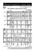 Drei heitere Volkslieder, 2. Das Mädchen wollt' ein Freier haben (Ostpreußen). men's choir (TTBB). Partition de chœur.
