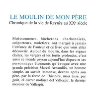 LE MOULIN DE MON PERE, Chronique de la vie de Reynès au XXème siècle