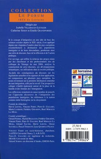 Livres Sciences Humaines et Sociales Sciences sociales 20 ans de discours sur l'intégration Vincent Ferry, Piero Galloro, Gérard Noiriel