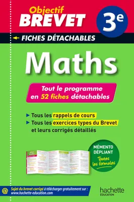 Objectif Brevet 3e - Fiches détachables Maths