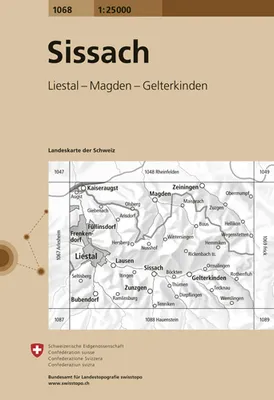Carte nationale de la Suisse, 1068, Sissach 1068