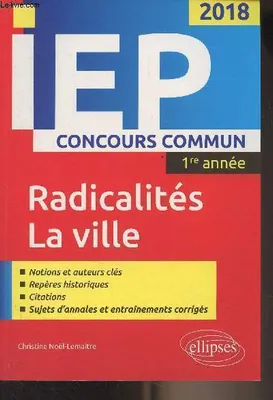 Concours commun IEP 2018. 1re année. Synthèse sur les deux thèmes - Radicalités / La ville
