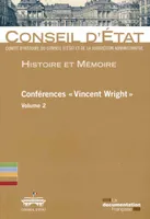 Conférences Vincent Wright, 2, CONFERENCES VINCENT WRIGHT VOLUME 2 HISTOIRE ET MEMOIRE N°4