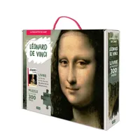 La mallette de l'art. Léonard de Vinci. La Joconde, Livre sur la vie et les oeuvres du génie de la Renaissance et puzzle 6 ans