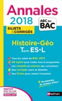 Annales Bac Histoire Géo Terminale ES-L - Corrigés - 2018