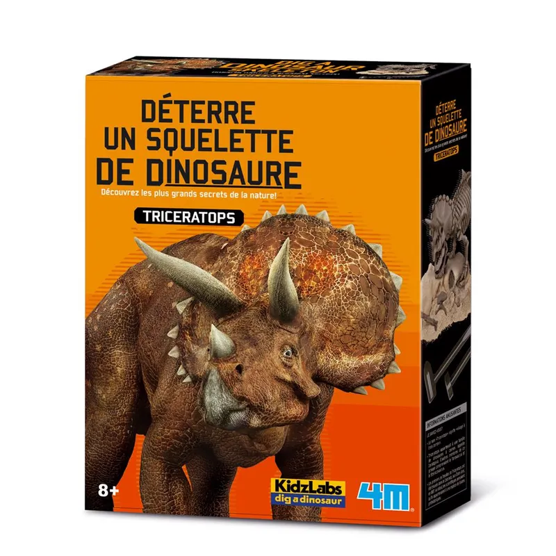 Jeux et Jouets Jeux éducatifs et scientifiques Découverte du monde Triceratops deterrre ton dinosaure Kit de fouille
