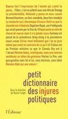 Petit dictionnaire des injures politiques