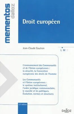 Droit européen Gautron, Jean-Claude