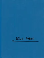 The Kurt Weill edition, 2, 2, Music with solo violin, Partition et notes critiques.