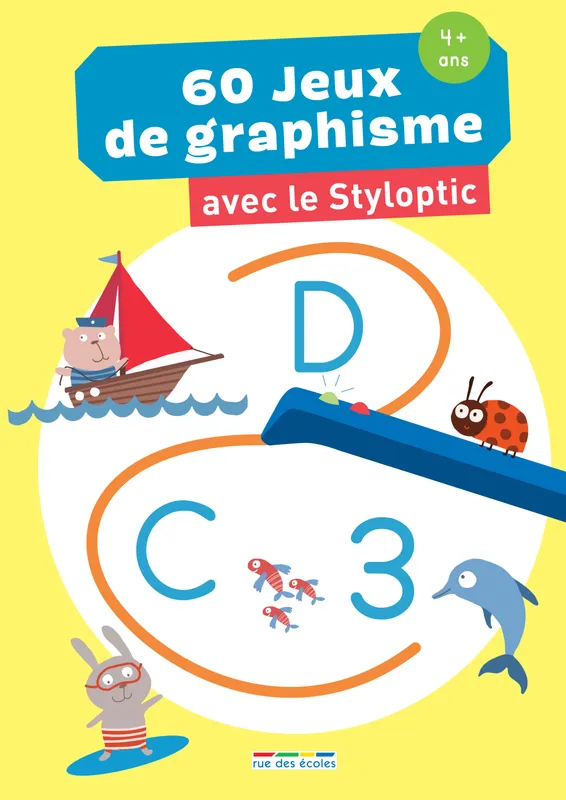 Jeux et Jouets Livres Parascolaire Maternelle 60 jeux de graphisme avec le styloptic 4 ans + Collectif