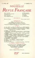 La Nouvelle Nouvelle Revue Française N' 52 (Avril 1957)
