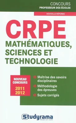 CRPE Mathématiques, sciences et technologie