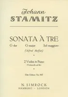 Sonata  à tre, sol-maggiore. 2 violins (cello ad libitum) and piano.