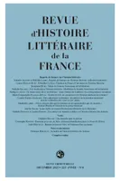 Revue d'Histoire littéraire de la France, Regards de femmes sur l'histoire littéraire