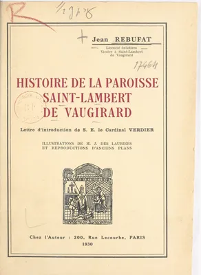 Histoire de la paroisse Saint-Lambert de Vaugirard